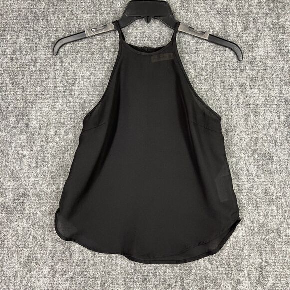 ABERCROMBIE FITCH TOP WOMEN XS BLACK HIGH-NECK FIT-FLARE CAREER PROFESSIONAL‎ - Picture 1 of 9